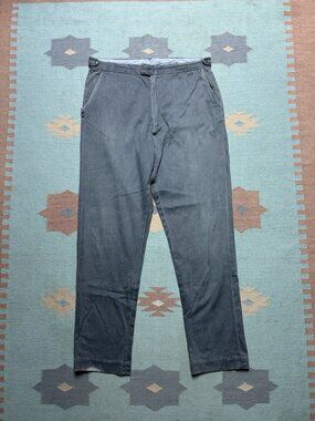 Vintage 1950s gabardine pants slacks plaid check cotton tapered dress 33x30